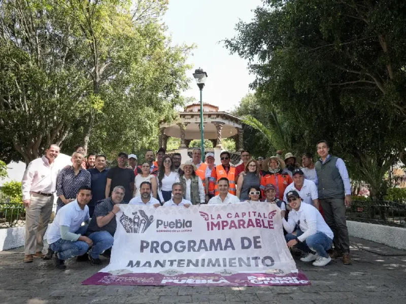 Impulsa Pepe Chedraui faena de conservación en el parque principal de San Jerónimo Caleras