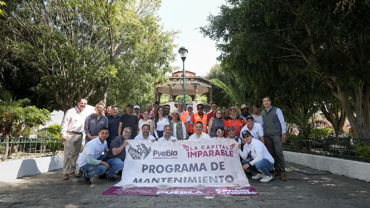 Impulsa Pepe Chedraui faena de conservación en el parque principal de San Jerónimo Caleras