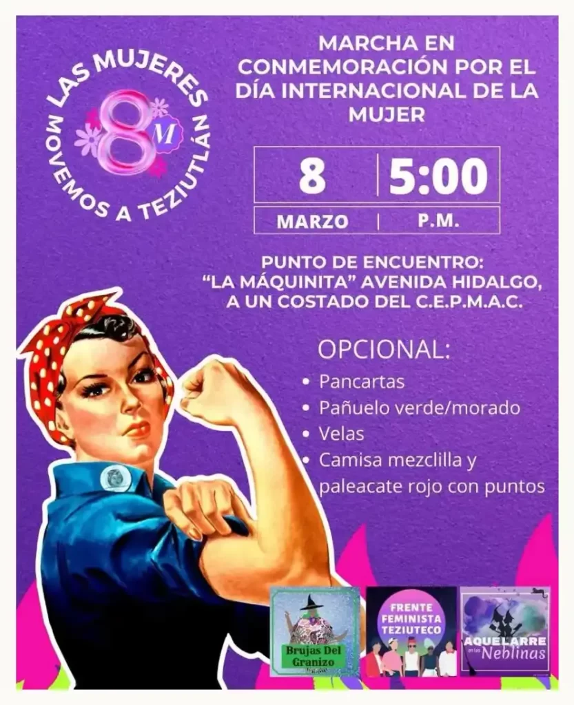 Marchas que habrá el 8M en Puebla este 2025; colectivos, horarios y trayectos