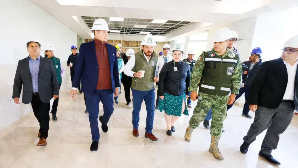 Hospital San Alejandro en Puebla lleva el 92% de avance; complejo de salud tendrá siete edificios