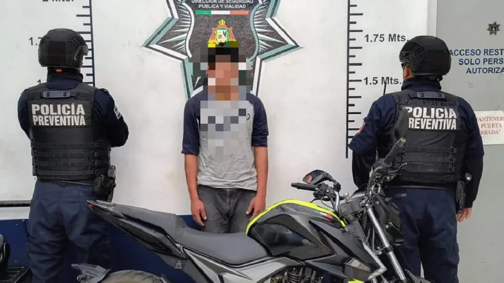 En Atlixco, seguridad ciudadana recupera motos robadas y detiene a sospechoso