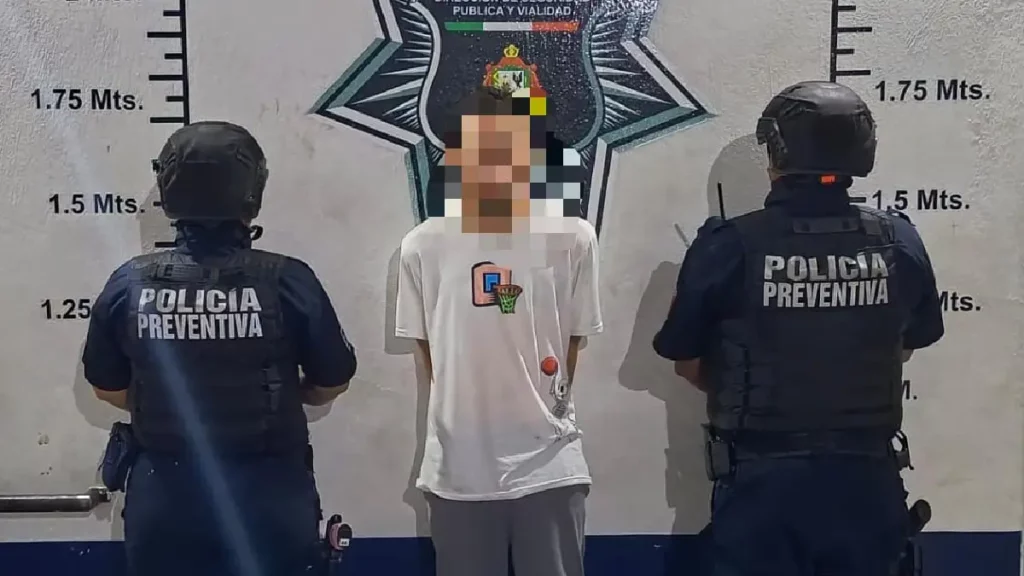 Es detenido presunto ladrón de autos por la policía municipal y conductores de aplicación digital