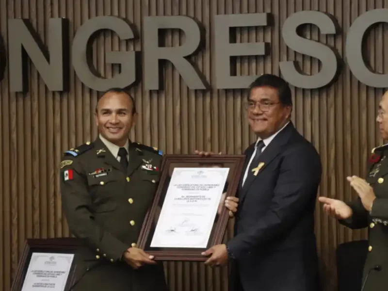 Reconoce Congreso a autoridades militares, en el marco del 112 Aniversario del Ejército Mexicano