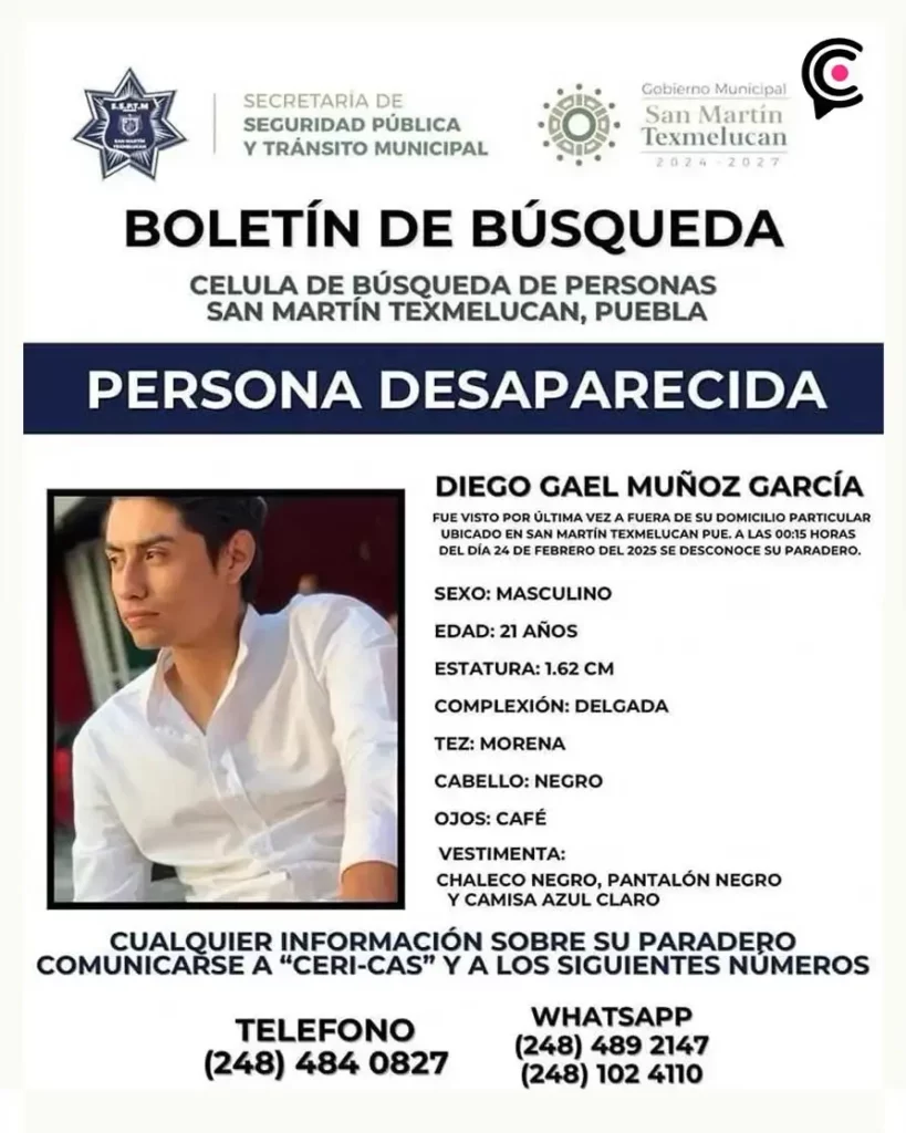 Encuentran a Diego Gael Muñoz en una barranca de Texmelucan, Puebla; tenía reporte de desaparecido