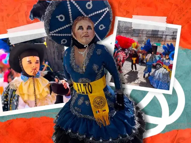 Traje de Huehue de "El Alto" en Puebla cuesta más de 25 mil pesos