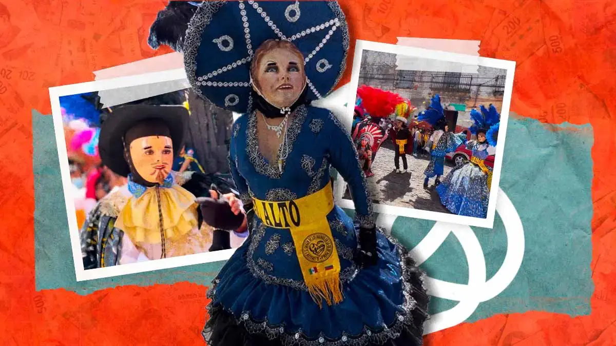 Traje de Huehue de "El Alto" en Puebla cuesta más de 25 mil pesos