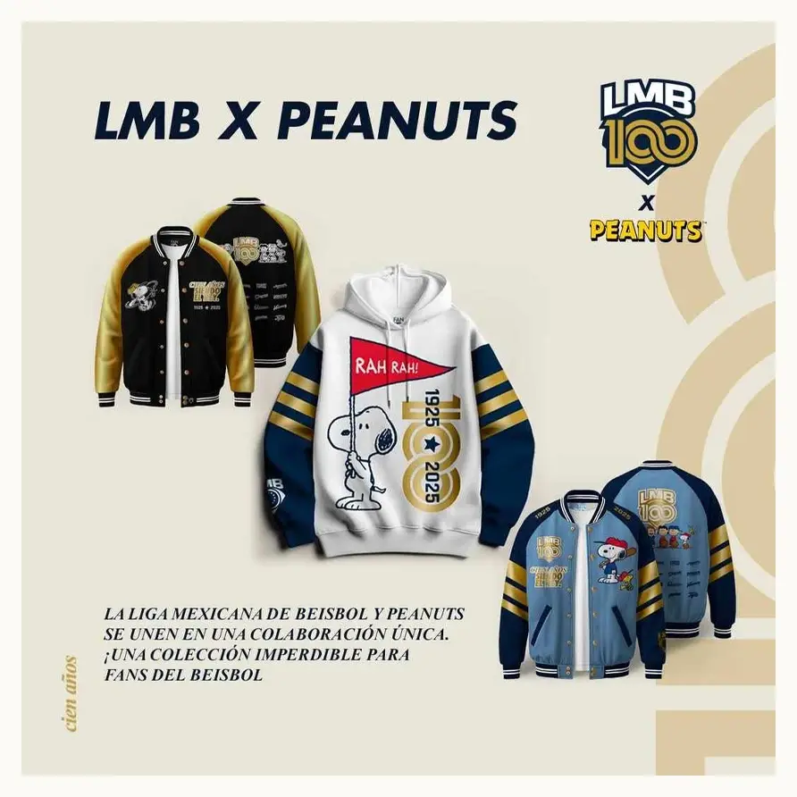 LMB festeja su centenario con artículos de colección de Peanuts
