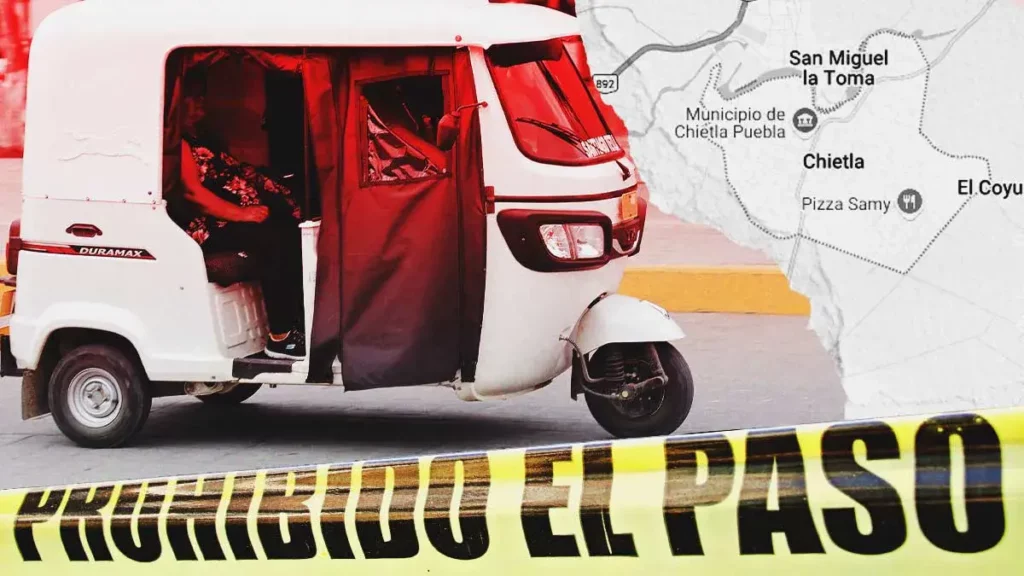 Motociclista mató a balazos a mototaxista en Chietla, Puebla; la víctima iba acompañado de niños