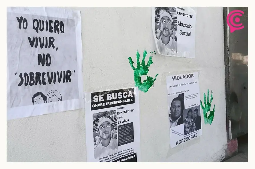Frente Feminista Radical Puebla exige alto a violencia de género en marcha del 8M 2025