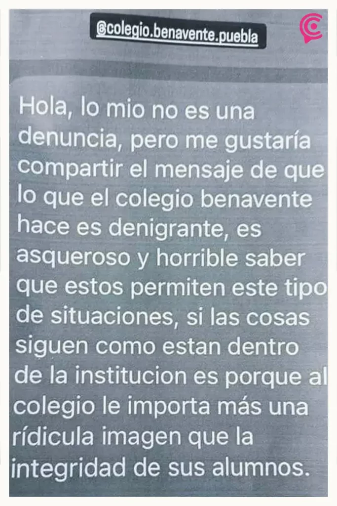Estudiantes del Colegio Benavente en Puebla denuncian acoso por parte de un maestro