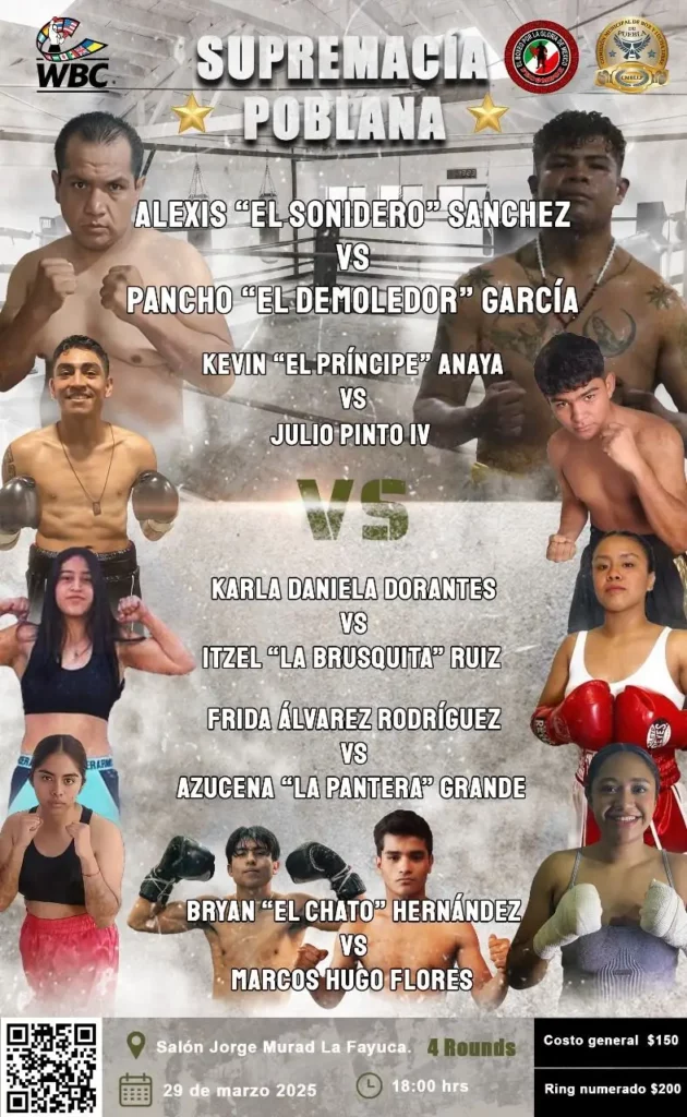 Gabriela “La Bonita” Sánchez presenta la función de box “Supremacía Poblana”; serán cinco peleas  