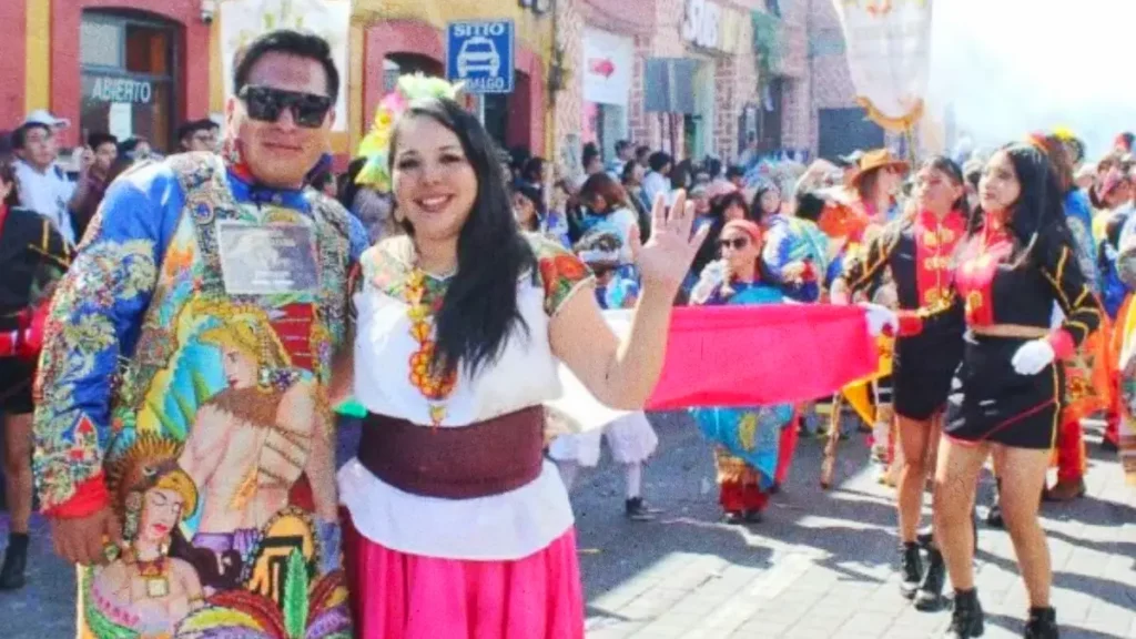 Según los cronistas de Cholula, Tonantzin Fernández es la primera presidenta en la historia del Carnaval que participa y desfila con los batallones