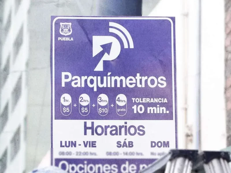 Parquímetros inician funciones en Puebla capital después del 25 de marzo