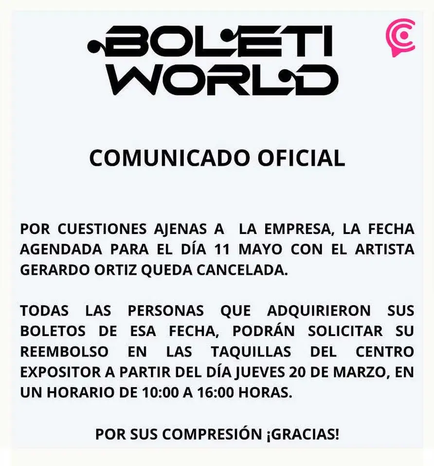 Gerardo Ortiz queda fuera del Palenque de la Feria de Puebla 2025 por proceso en EE.UU.