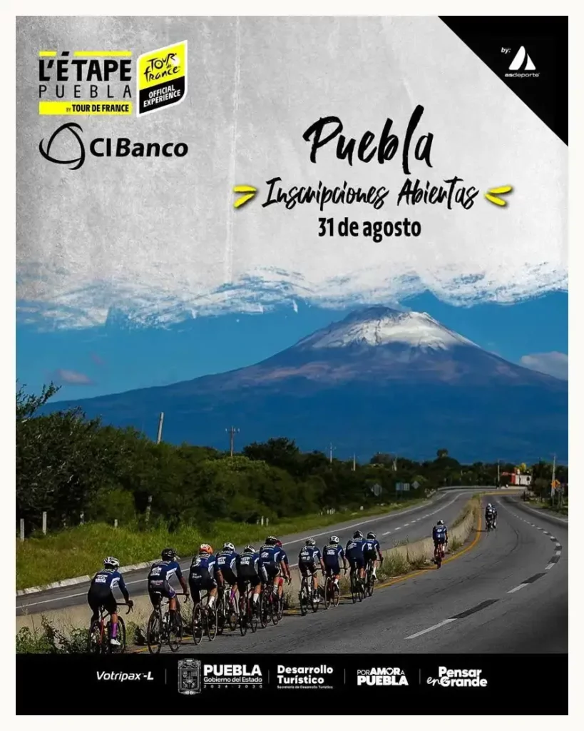 Atlixco recibirá la L’Étape Puebla by Tour de France 2025; costos, inscripciones y distancias