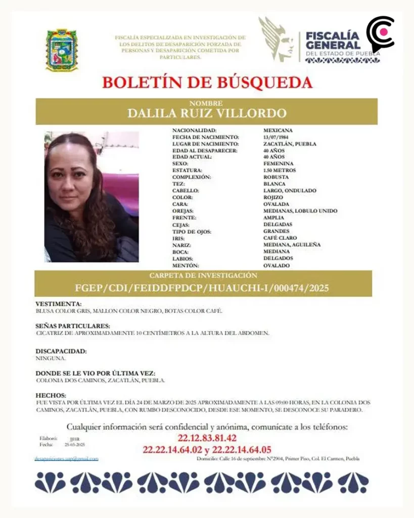 Feminicidio 8: Encuentran a Dalila Ruiz en panadería de Zacatlán; sospechan de pareja