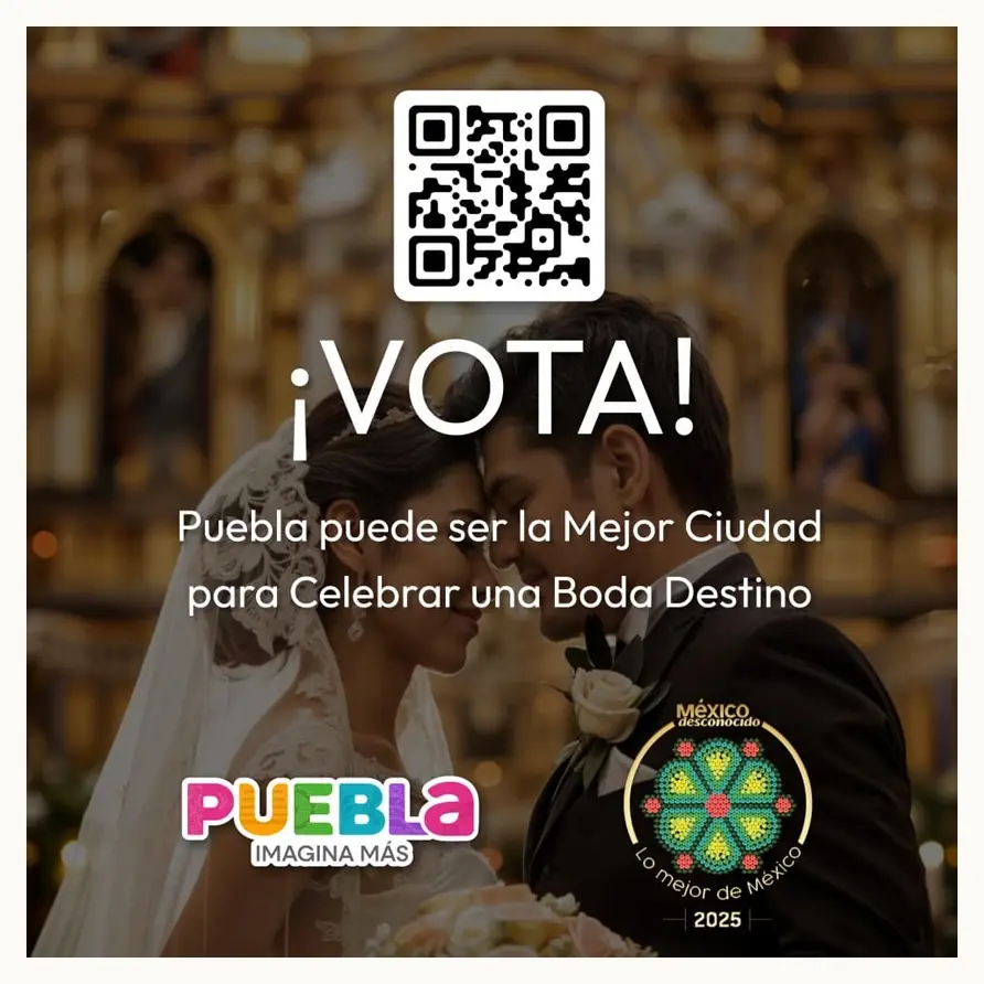 Puebla, nominada a Mejor Ciudad para Celebrar una Boda Destino