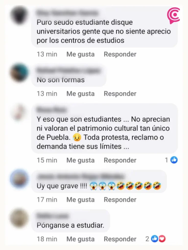 Estudiantes de BUAP vandalizan edificio Carolino y Hotel Colonial en Puebla; convocan a marcha 