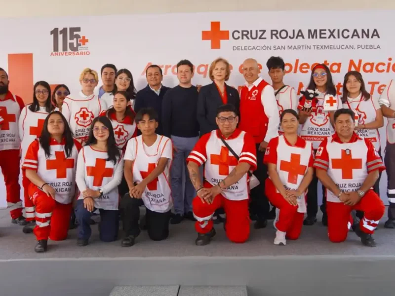 Arranca colecta anual de la Cruz Roja en San Martín Texmelucan