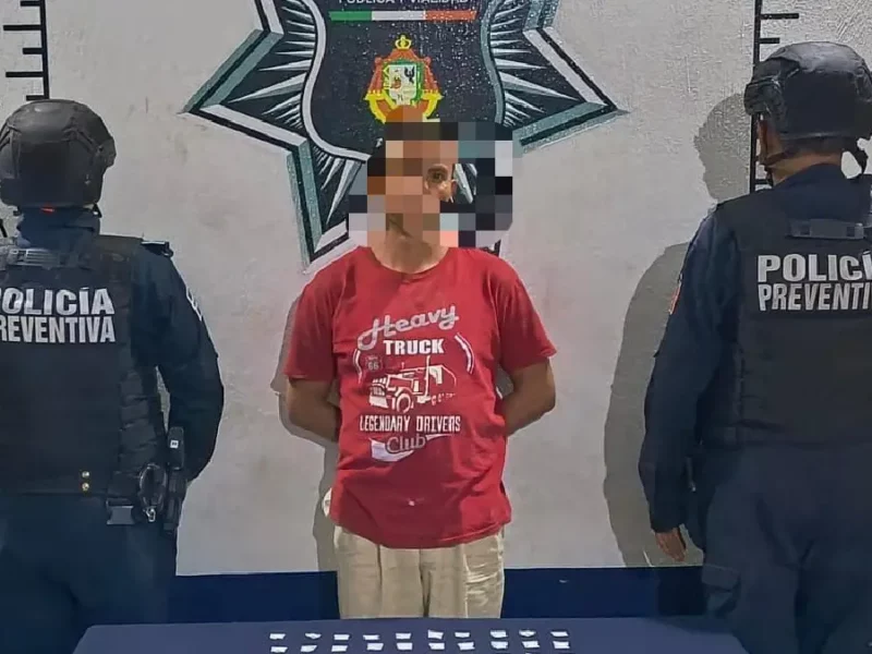 Policías de Atlixco detienen a sospechoso por delitos contra la salud; violó sellos de seguridad