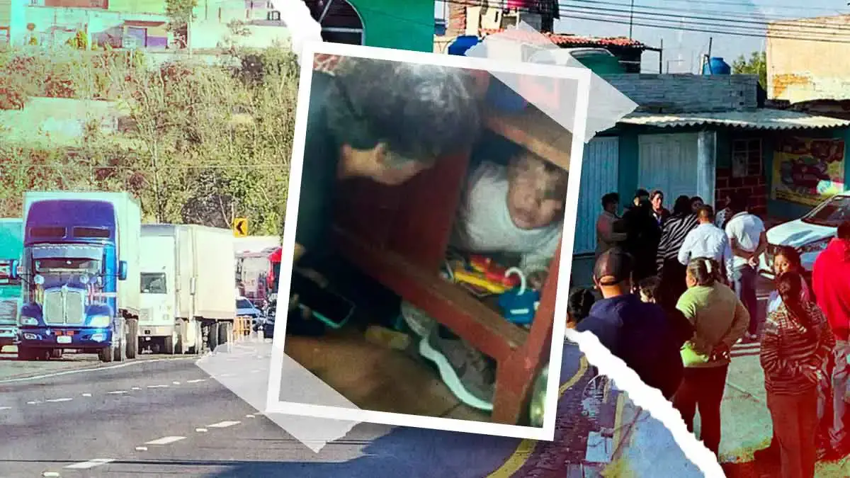Bloquean autopista México-Puebla por supuesta desaparición de un niño; lo encontraron escondido en un ropero