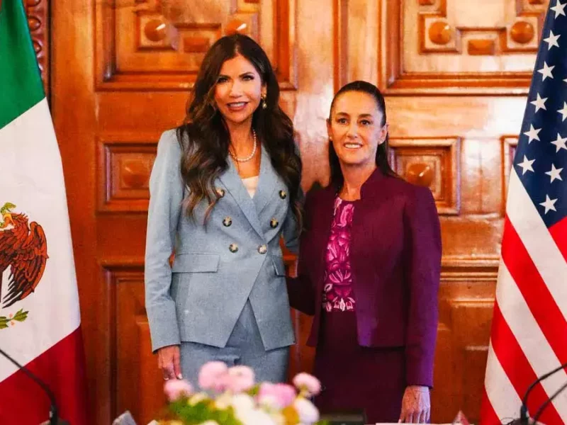 Claudia Sheinbaum se reúne con la Secretaria de Seguridad de EEUU, Kristi Noem; participa Sergio Salomón Céspedes  