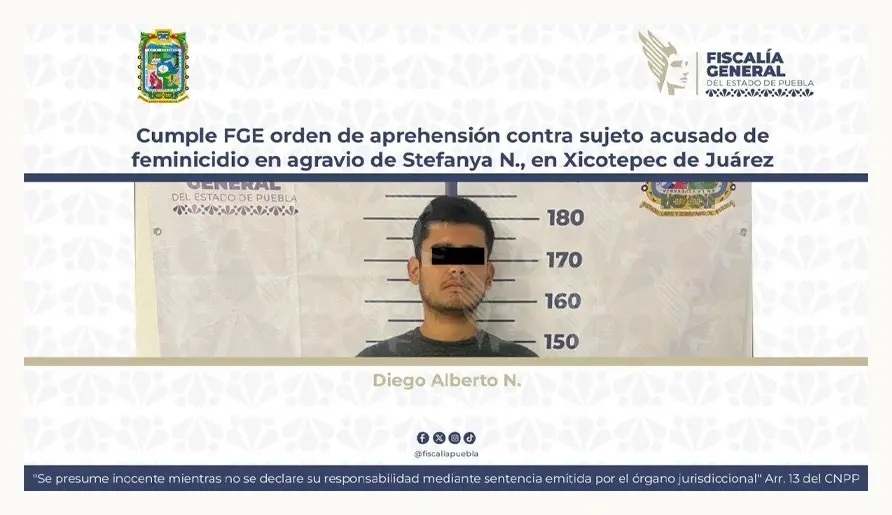 Detienen al presunto feminicida de Estefanía Rodríguez en Xicotepec, Puebla;
