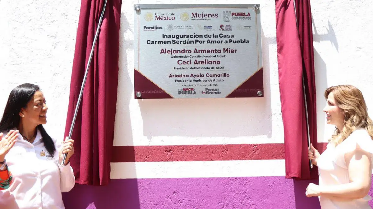 Presidenta del SEDIF y Ariadna Ayala inauguran casa Carmen Serdán en Atlixco para fortalecer protección a mujeres