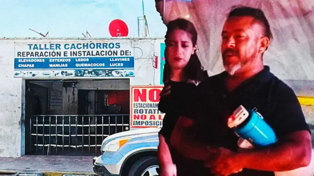 Para evitar pagar estacionamiento, dueño de taller mecánico encabeza protestas contra parquímetros en Puebla 