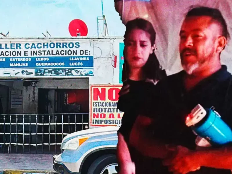 Para evitar pagar estacionamiento, dueño de taller mecánico encabeza protestas contra parquímetros en Puebla 