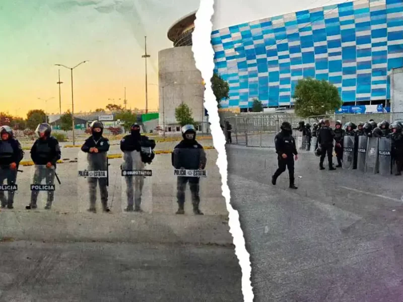 Para evitar cobros de la UPVA 28 de Octubre, Policía Estatal resguarda el Estadio Cuauhtémoc