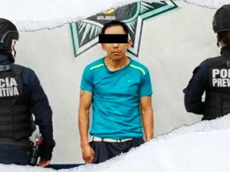 Policía de Atlixco detiene a joven por agresión y posesión de droga en pizzería