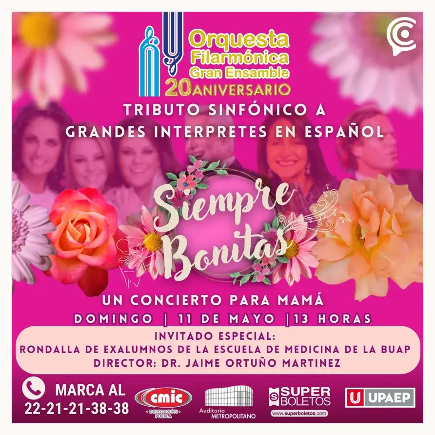Orquesta Filarmónica Gran Ensamble realizará concierto “Siempre bonitas” por el Día de las Madres