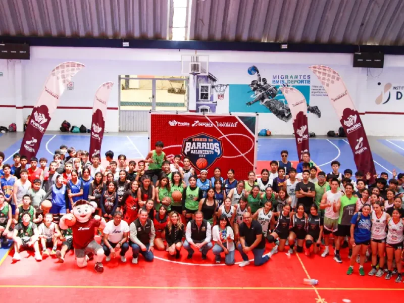 Gran participación de las y los poblanos en el Torneo de Barrios baloncesto 3x3 del IMDP