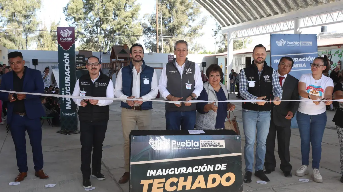 Entrega Pepe Chedraui techado escolar en el Jardín de Niños Tzitzilini