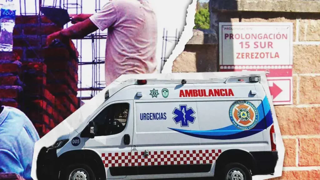 Albañil murió tras caer de siete metros de altura en San Pedro Cholula, Puebla 