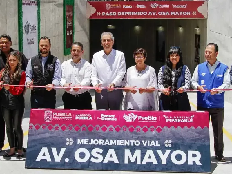 Pepe Chedraui inaugura el paso deprimido en Avenida Osa Mayor en Puebla 