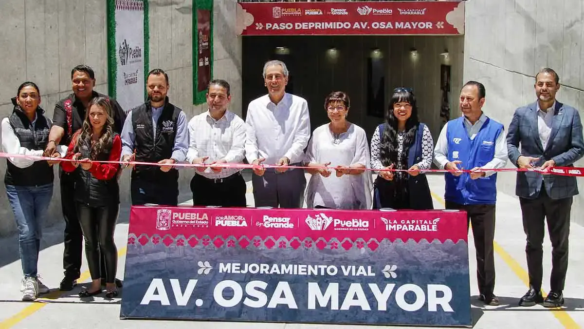 Pepe Chedraui inaugura el paso deprimido en Avenida Osa Mayor en Puebla 