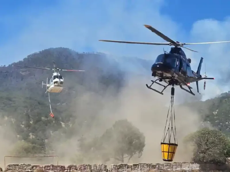 Personal de diferentes instancias trabajan en liquidación de 4 incendios activos en Puebla