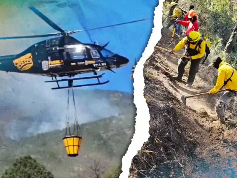 Autoridades y voluntarios controlan al 70% el incendio forestal de Libres, Puebla