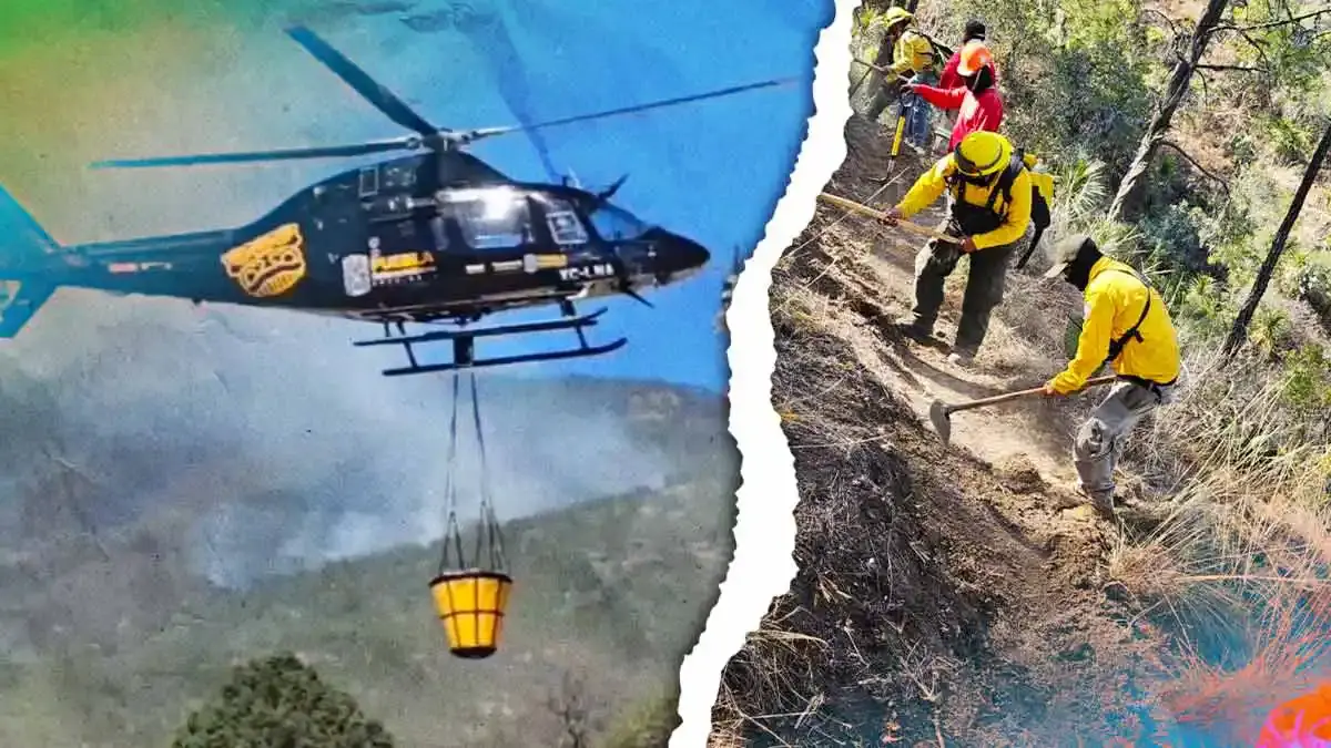 Autoridades y voluntarios controlan al 70% el incendio forestal de Libres, Puebla
