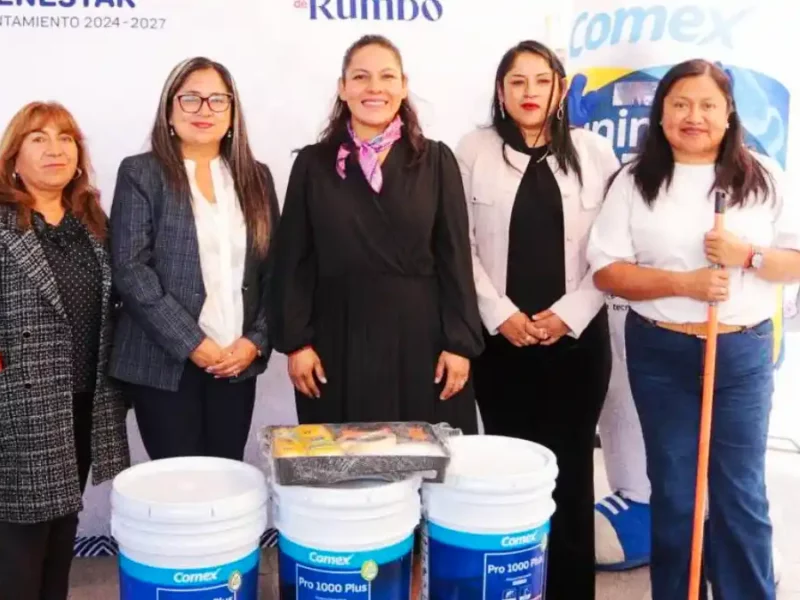 Promueve Lupita Cuautle el fortalecimiento de escuelas públicas en San Andrés Cholula