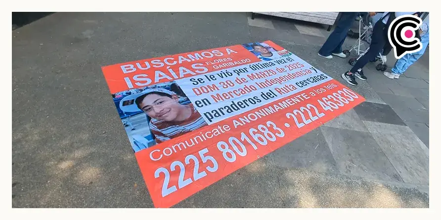 Familiares y amigos marchan por desaparición de adolescente Isaías Flores Garibaldo en Puebla