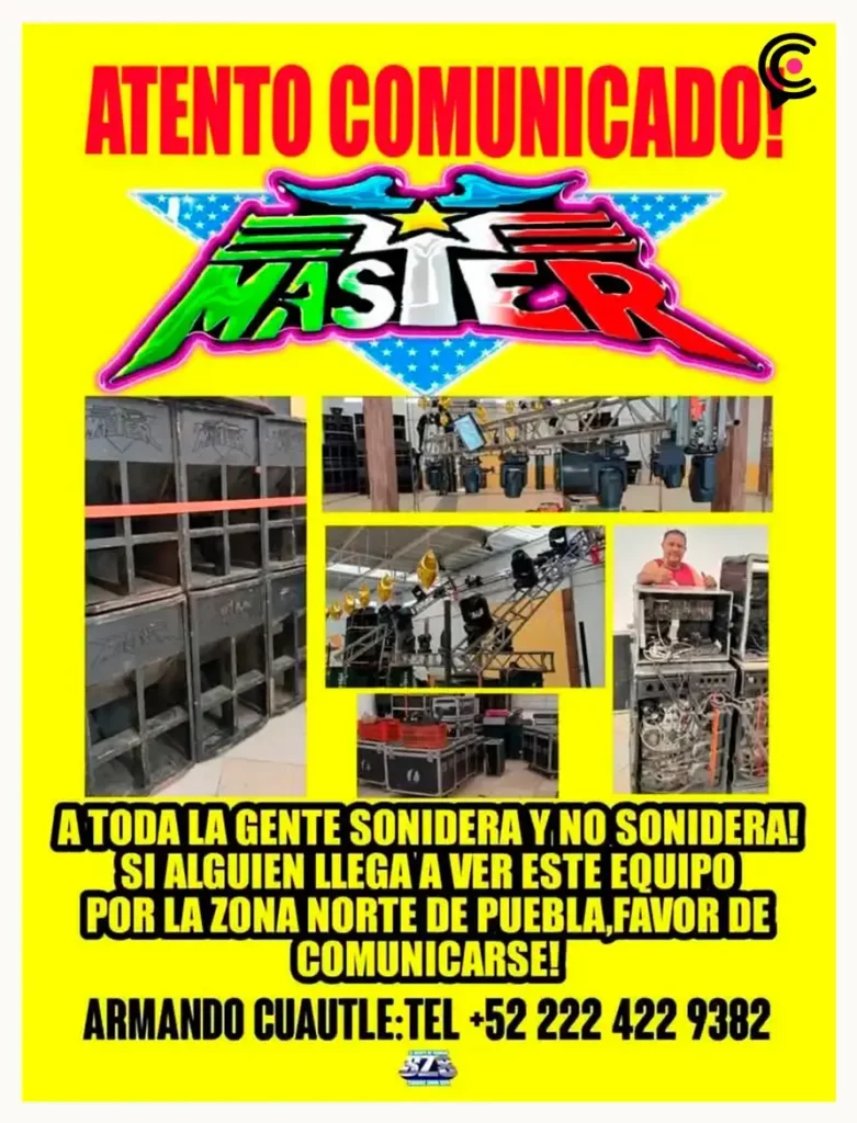 Sonido Máster sufre millonario robo en la autopista México-Puebla; delincuentes roban camión con equipo