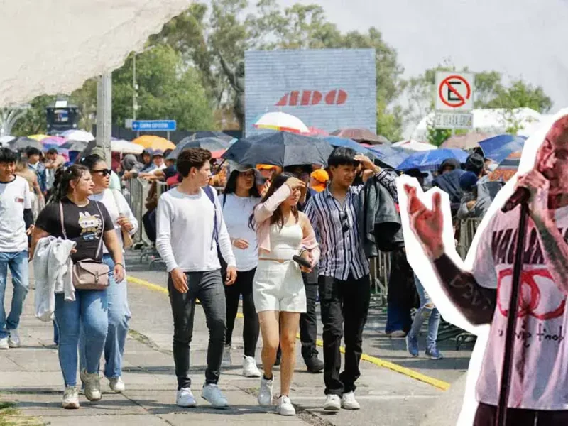 Caos en concierto de Maroon 5 de la Feria de Puebla 2025; asistentes tiran las vallas 