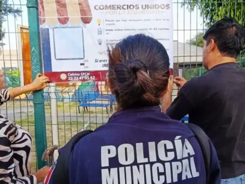 Policía de San Pedro Cholula inicia el Programa “Comercios Unidos por la Seguridad” en Santiago Momoxpan
