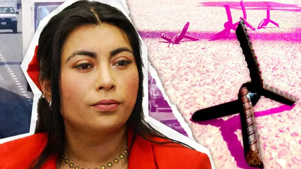 Diputada federal acusa ausencia de la GN tras caer en poncha llantas sobre autopista México-Puebla