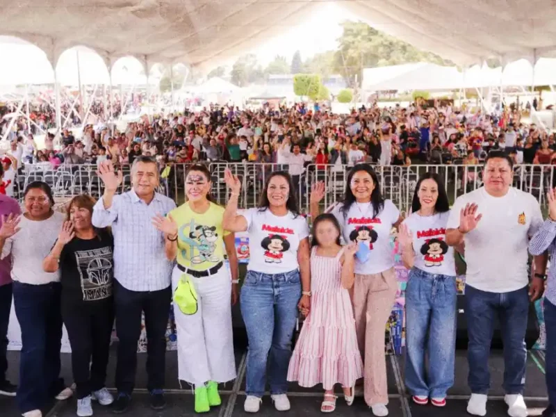 Niñas y niños celebran su día con alegría en San Andrés Cholula