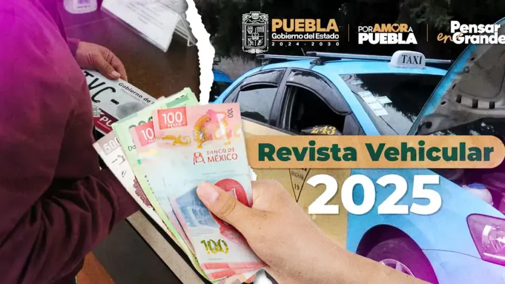Este será el precio de la revista y reemplacamiento vehicular para transporte público en Puebla  