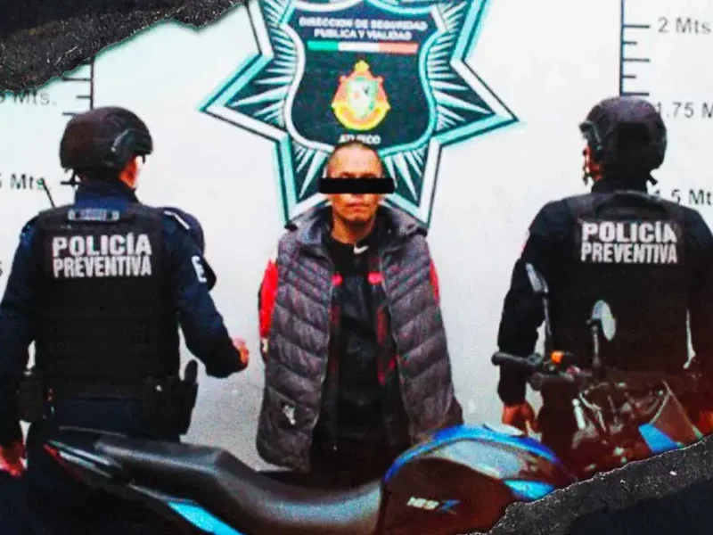 La Secretaría de Seguridad Ciudadana de Atlixco recupera motocicleta con reporte de robo y detiene al conductor